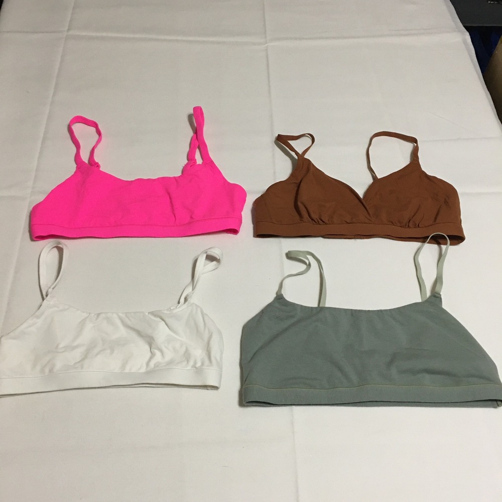 Lot of 4 SKIMS Bralettes Women Medium Multicolor Scoop Triangle